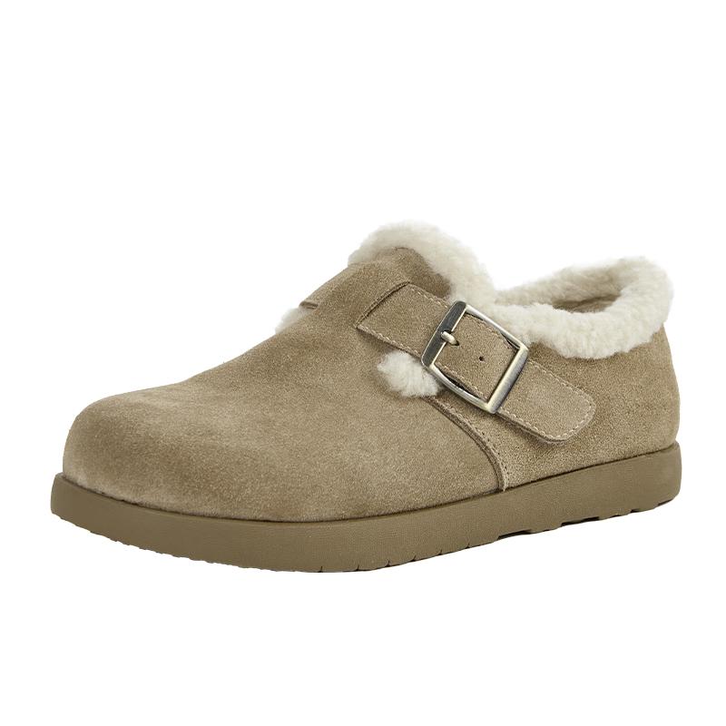 Women s Fleece-Lined Casual Flat Shoes 36