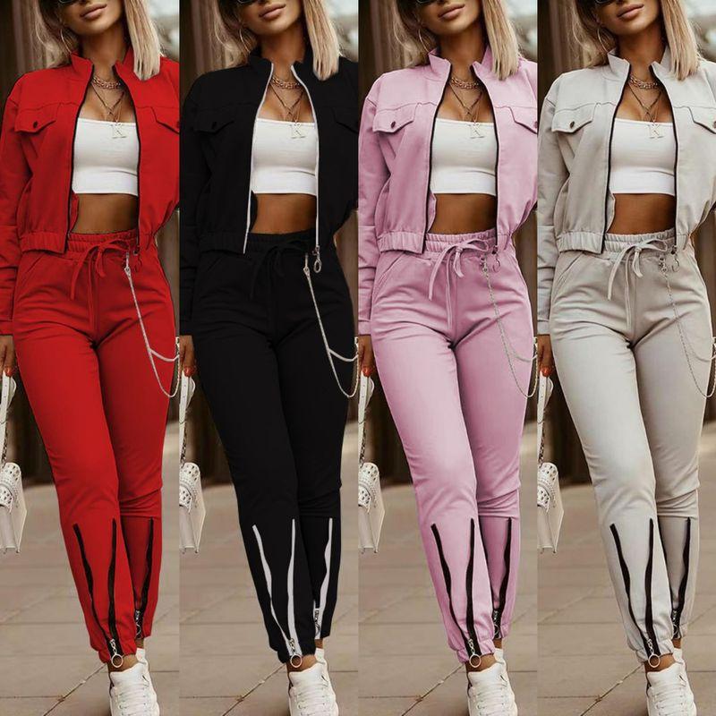 Long Sleeve Top and Pants Set Fashion Long Sleeves Tops + Drawstring Pants Casual Suit