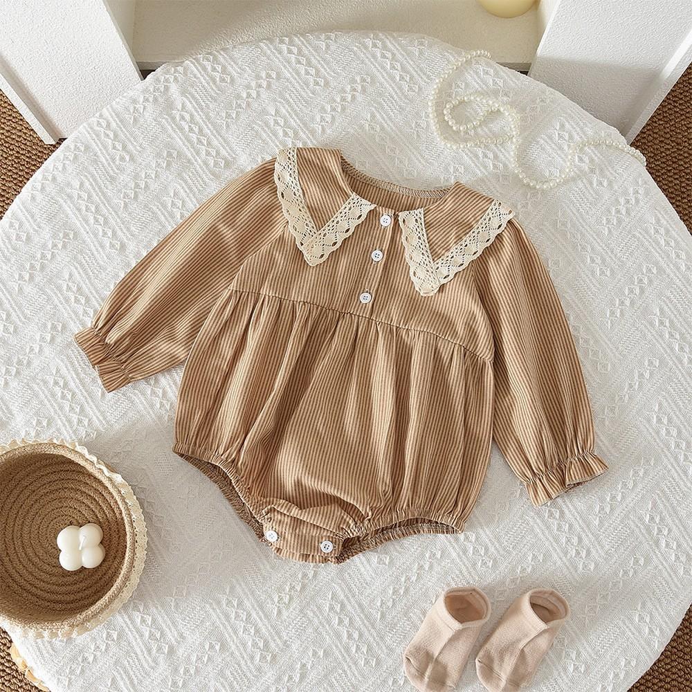 Summer Baby Girl Cotton Linen Romper Shorts Breathable Toddler Infant Jumpsuit Overalls Cute Climbing Clothes 6-9M/60