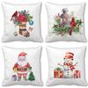 New Christmas Pillow Printed Christmas Stockings Christmas Truck Pillow Case Snowman Cushion