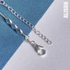 925 Sterling Silver Three Diamond Bead Bracelet Box Chain Fashionable Wedding Jewelry
