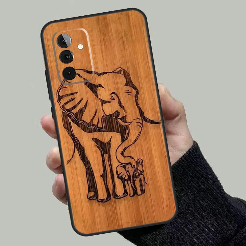 

Natural Bamboo Wood Animal Print Case For Samsung Galaxy A53 A33 A23 A13 A52 A32 A22 A12 A51 A71 A14 A24 A34 A54 A52S Coque Samsung A71 4G