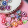 16mm Transparent Glass Ball Colorful Beads Charm Pendant With Box for Bracelet Necklace Jewelry Making DIY Earring Finding