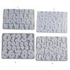 Silicone Keychain Mold with Hole Letter/Numbers Charm Key Pendant Crafting Mould Handmade Jewelry Making Supplies