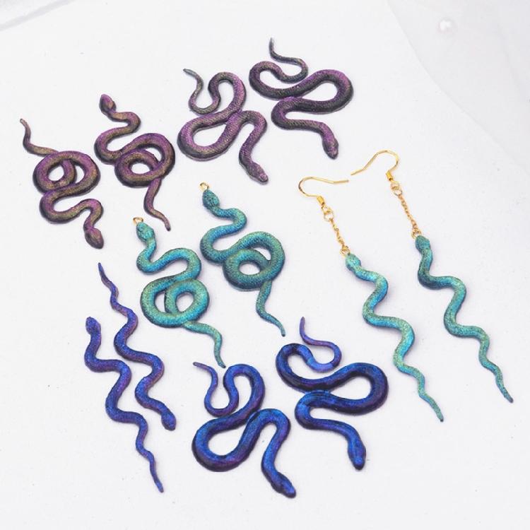 Snake Shape Mold Epoxy Resin Casting Jewelry Making Supply Handmade DIY Earring