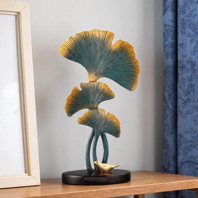 Ginkgo Leaf Resin Ornament for Living Room & TV Cabinet Decor