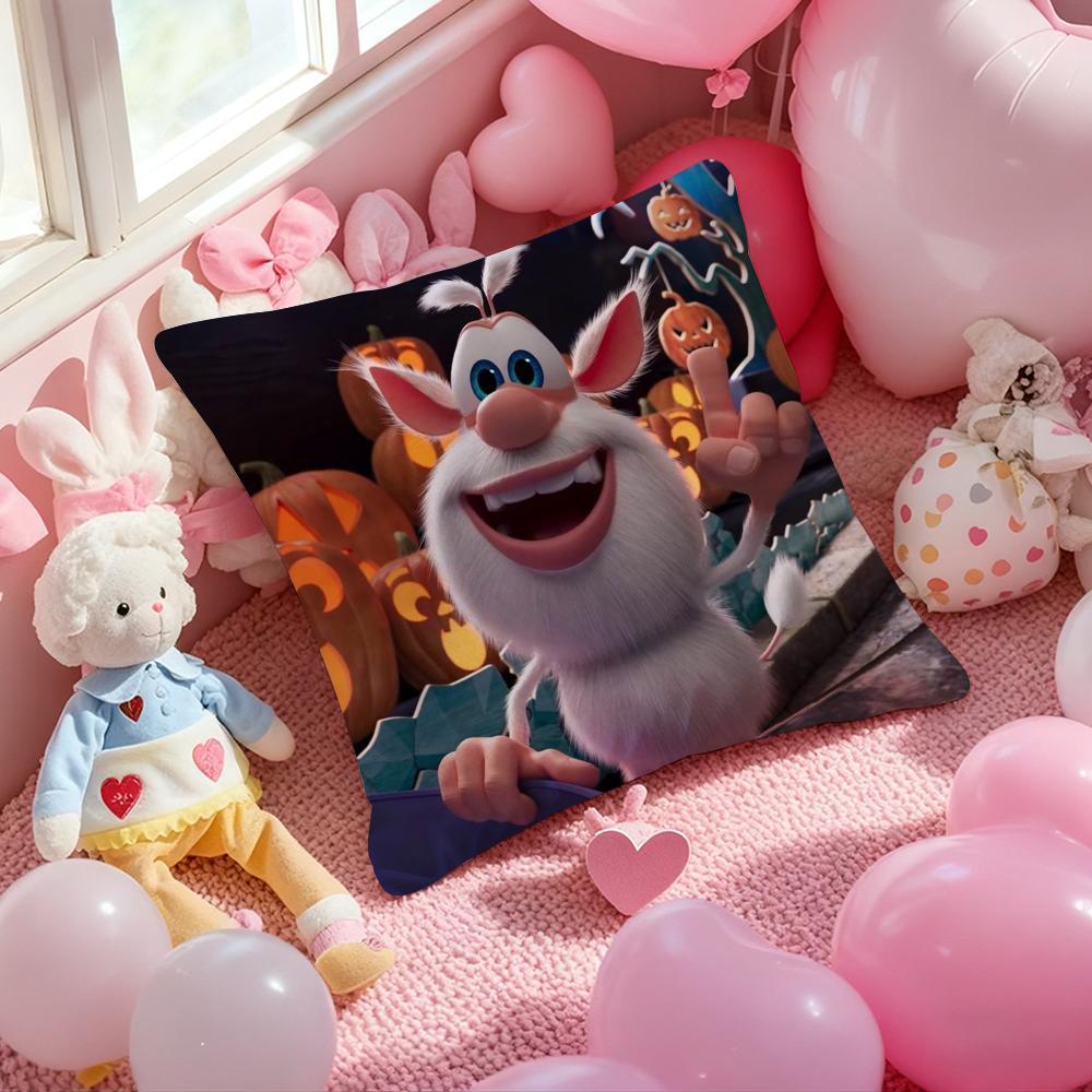 Fourbob-Booba Cute Cushion Cover Pattern Printed Pillowcase for Living Room Sofa Cushion Cover & Bedroom Decor