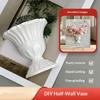 Chic French Oil Painting Style Half Wall Vase for Stylish White Flower DIY Home Decoration Projects
