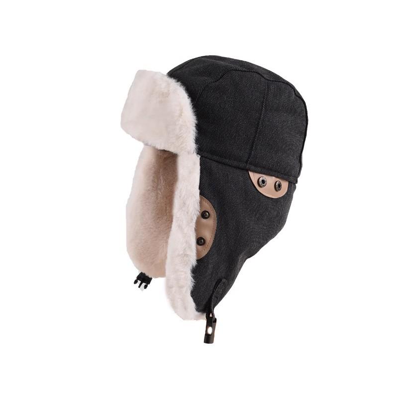 Chapeau Thunderbolt pour homme et femme, chapeau d'hiver épais et chaud pour protection des oreilles, en coton, en peluche, pour cyclisme, locomotive, ski