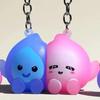 Creative Glow-in-the-dark Magnetic Fire Keychain, Sparkling Figurine Flame Couple Pendant