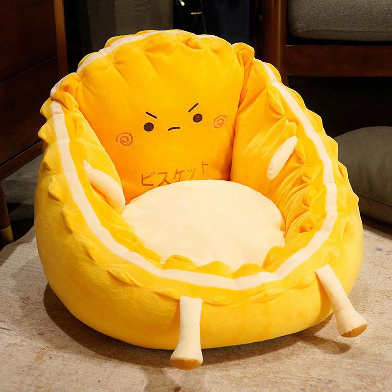 Tatami Lazy Cat Claw Bodenkissen – dickes Futon mit integrierter Rückenlehne für das Schlafzimmer- oder Wohnzimmersofa.