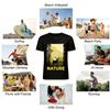 Nature Bamboo Forest Deer Print Outdoor Casual Top Pure Cotton T-shirt