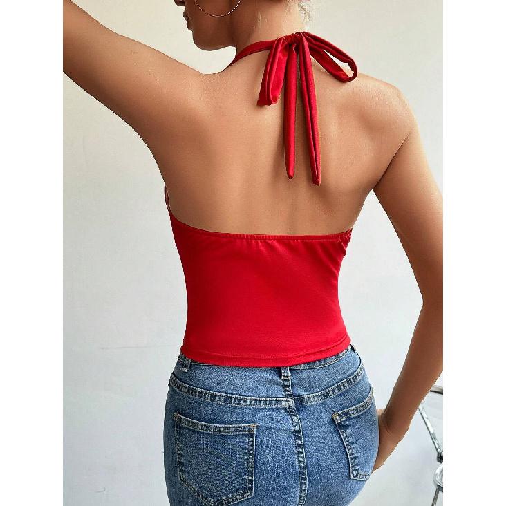 New Summer Casual Temperament Slim Fit Sexy Vest T-Shirt Sleeveless Suspender Versatile Top Strapless Women