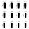 Uñas postizas brillantes con forma de ataúd, disponibles en 12 tamaños, 24 puntas de uñas francesas para decoración de uñas DIY.