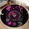 Inter Miami CF Round Area Rug,Carpet Rug for Living Room Bedroom Sofa Playroom Decor,Non-slip Floor Mat