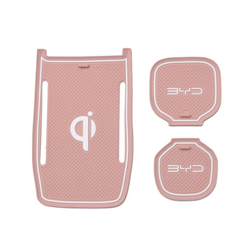 3Pcs for BYD Seagull Dolphin Mini Car Door Slot Storage Cup Pad Anti Slip Pad for Water Cup Car Interior Anti-Dirt Accessories