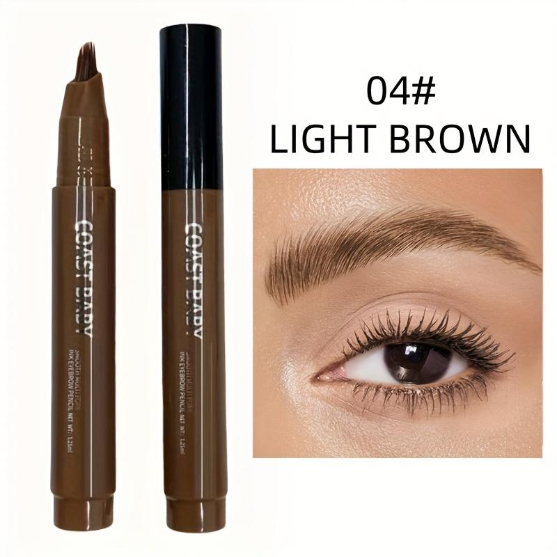 Dual-Tip Waterproof Eyebrow Pencil with Multi-Bristle Brush for Defined, Natural Brows