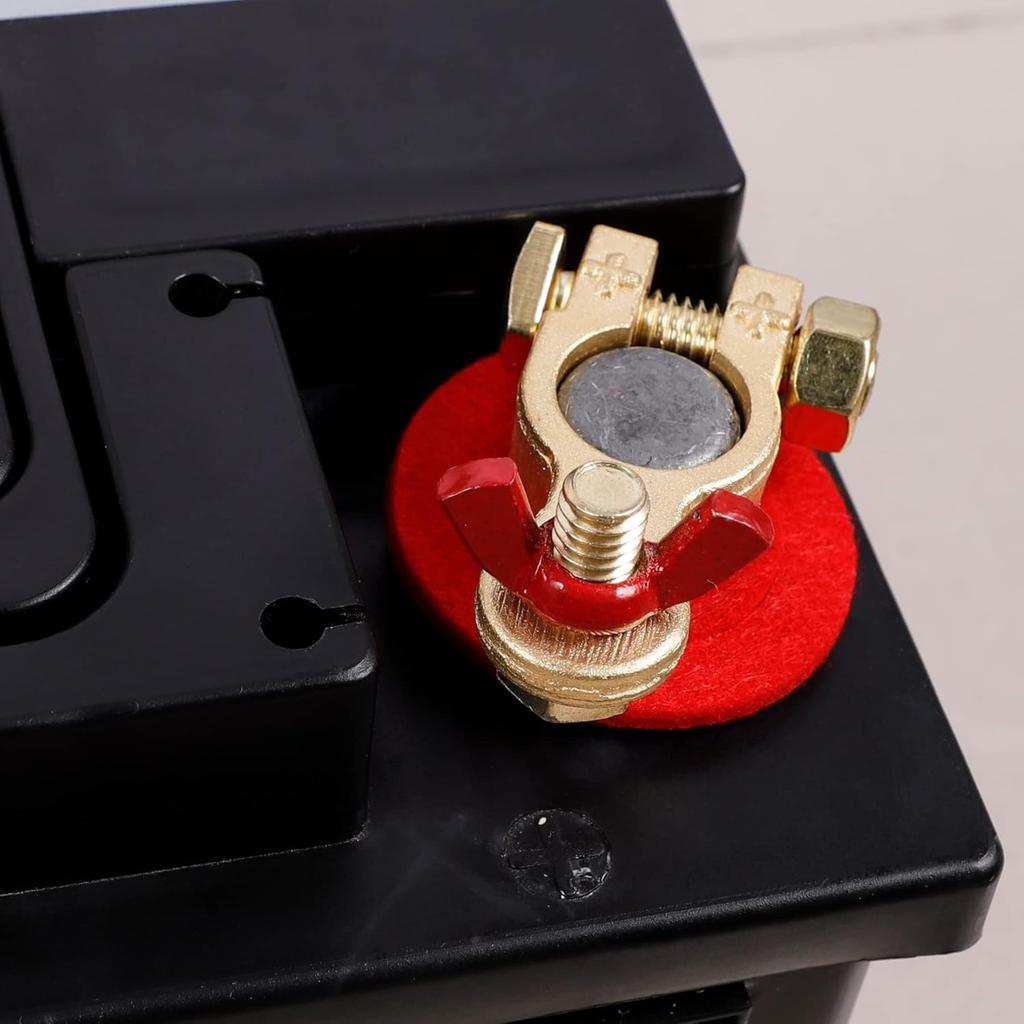 SINGARO Car Battery Terminal Connector, Pure Copper Cable End Top Post Clip Positive And Negative Pole, Applicable To Automobile, Truck, RV And Yacht