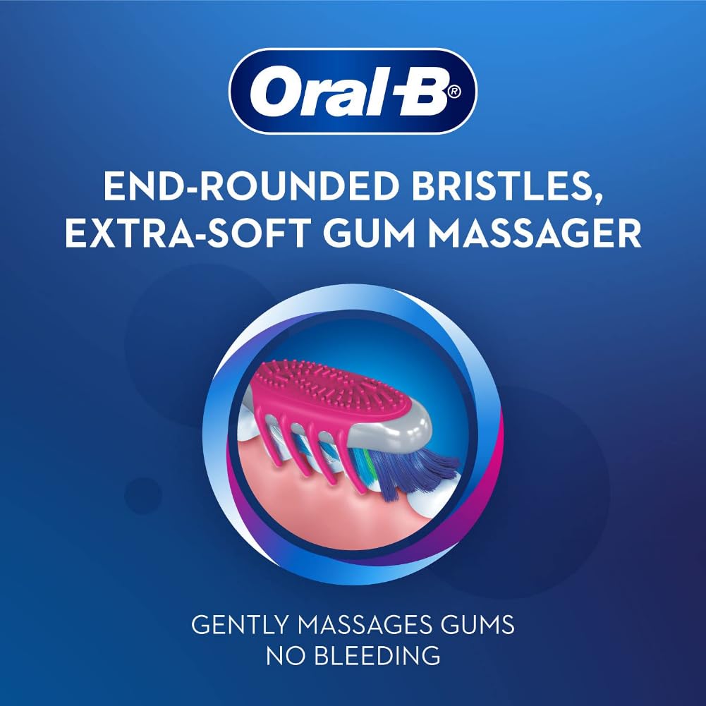 Oral-B Crisscross Gum Care Deep Clean Medium Bristles Manual Toothbrush For Adults, Multicolour Toothbrush Set, (Buy 2 Get 2 Free)