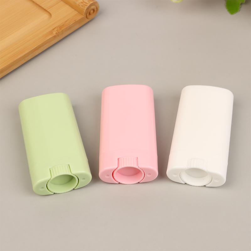 15G Refillable Perfume Deodorant Containers Empty Lip Balm Tube Plastic White Green Portable Cosmetic Lipstick Tubes