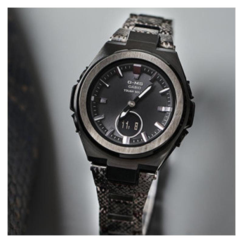 Casio BABY-G Series G-MS Limited Snake Print Series Shockproof and Waterproof Solar Powered Quartz Movement Japanese and MSG-S200DPT-1APFS-person