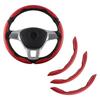 3Pcs Car Carbon Fiber Anti-Skid Steering Wheel Cover Non-Slip Auto Wheel Booster Cover Car Interior Accessories