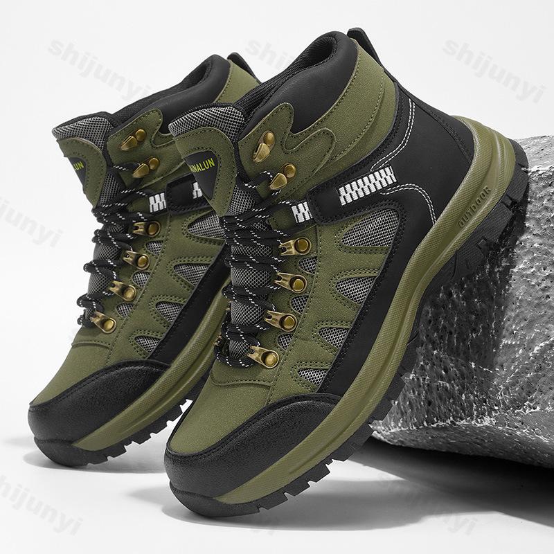 Autumn Men Outdoor Ankle Boots 2026 Comfortable Non Slip Casual Shoes Short Boots Fashion High Top Sports Shoe Large Size 39-48