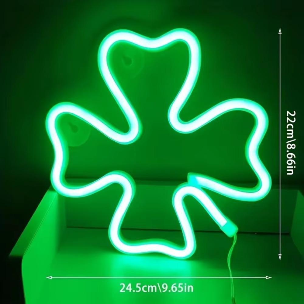 USB/battery Powered St. Patrick's Day Neon Light Green Party Decoration  Bar