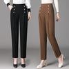 2026 Spring/Summer High-Waist Slimming Plus Size Harem Pants for Women: Casual, Thin, and Elegant Trousers
