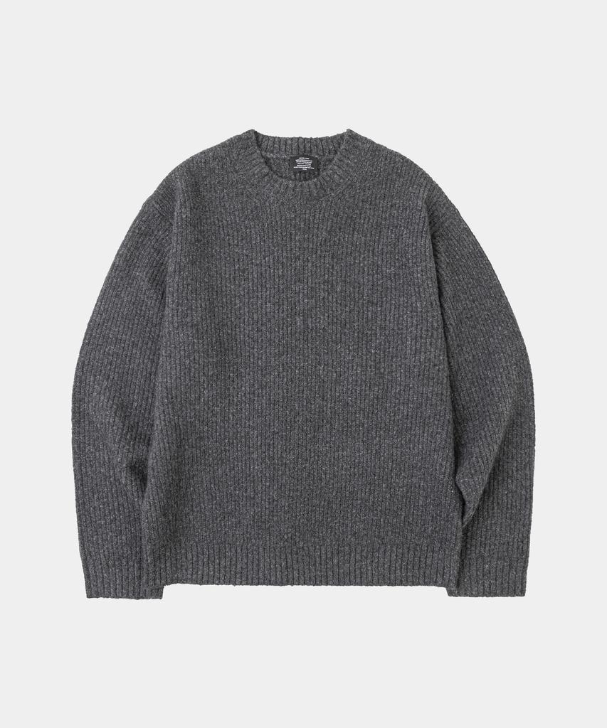 LETTERCOMO Heavy Rush Wool Round Knit 6 Colors
