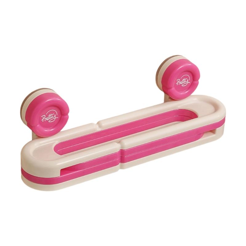 

Space Efficient Wall Mounted Slipper Rack Bathroom Storage Shelf With Quick Drain Design Easy Installation Rack розовый