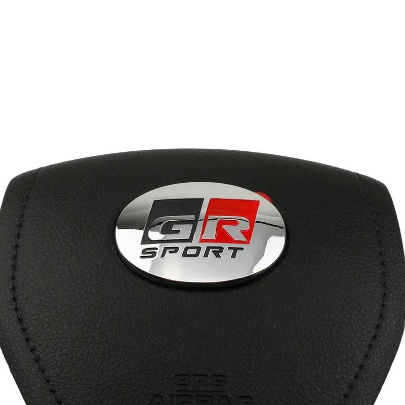 For Toyota GR Sport Logo Steering Wheel Cover Sticker Emblem Badge Decals for YARiS Corolla RAV4 C-HR Camry Supra Prado Tacoma