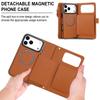 Abnehmbare Crossbody-Geldbörsenhülle für iPhone 17 Pro Max Air 16 Plus 17E 16E 15 14 13 MINI 12 11 XS Xr Kartenhalter Lederabdeckung