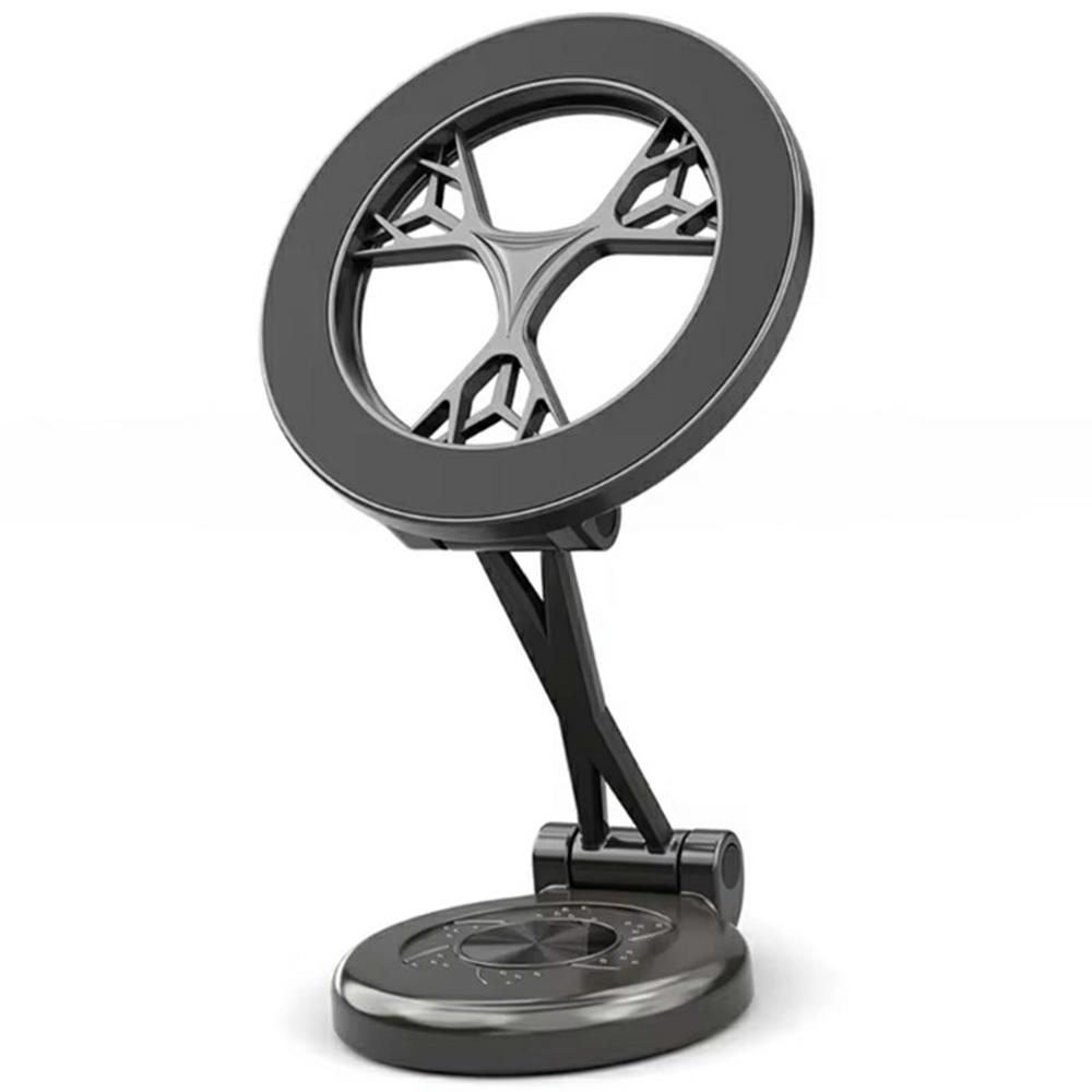 Car Phone Holder 360 Degree Rotating Magnetic Mount Metal Navigation Stand