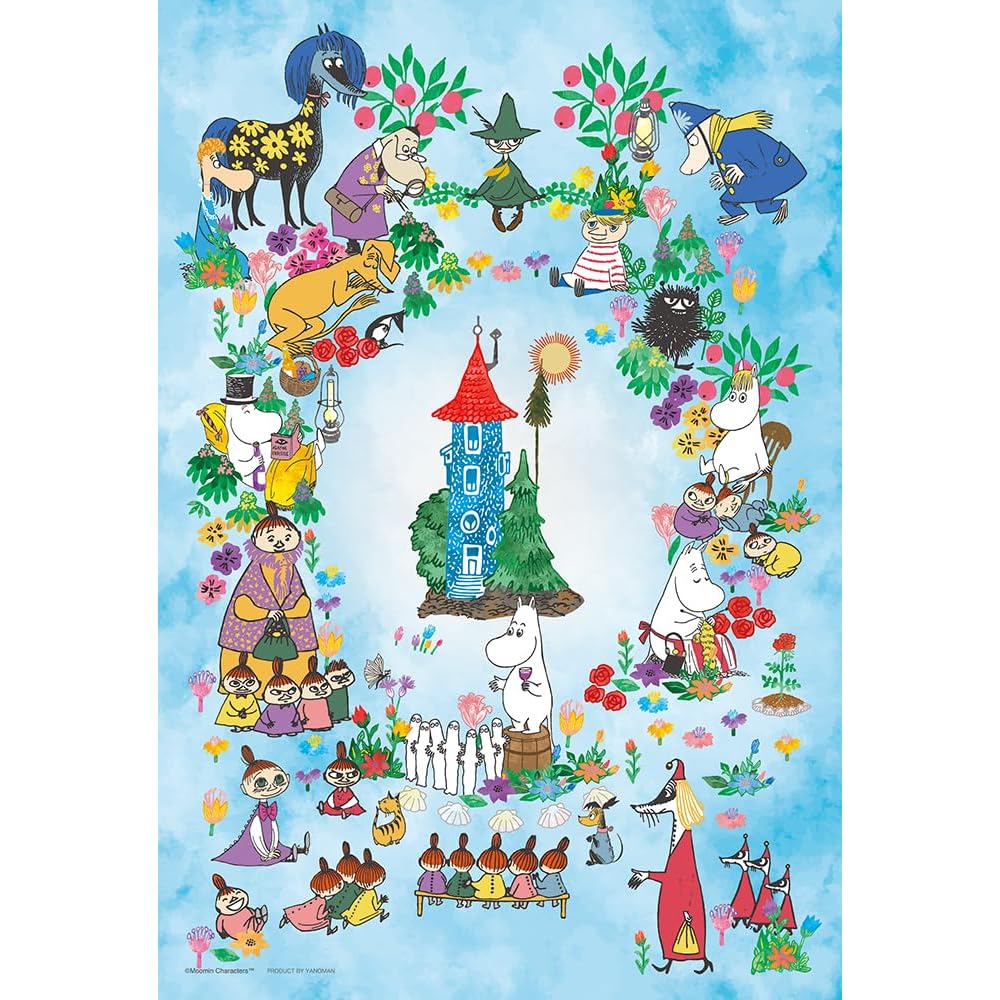 Yanoman Moomin 300-Piece Jigsaw Puzzle with Service Card and Instruction Manual 26x38cm