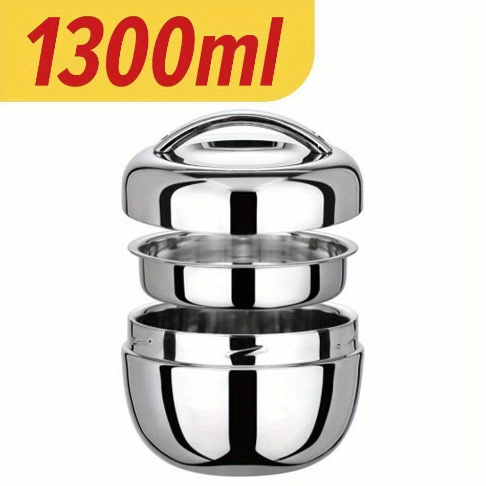 Tragbare, hochwertige, runde Lunchbox aus Edelstahl zur Aufbewahrung von Lebensmitteln für warme Speisen mit wärmeisolierter Bento-Box