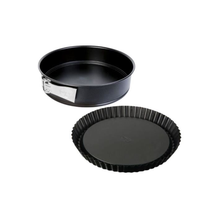 Duo Moule à tarte renversée et moule à manqué à charnière - DR OETKER - Tradition - 28 et 26 cm