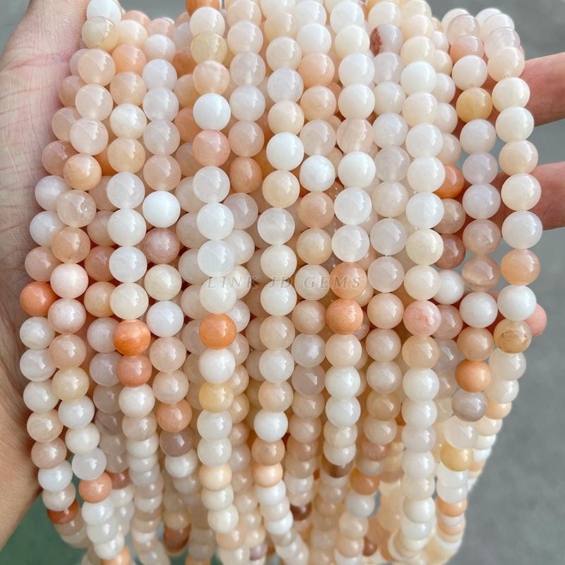 Natural Stone Sea Blue Chalcedony Beads Round Loose Spacer 6 8 10mm Pick Size For Jewelry Making Necklace Bracelet Accessory