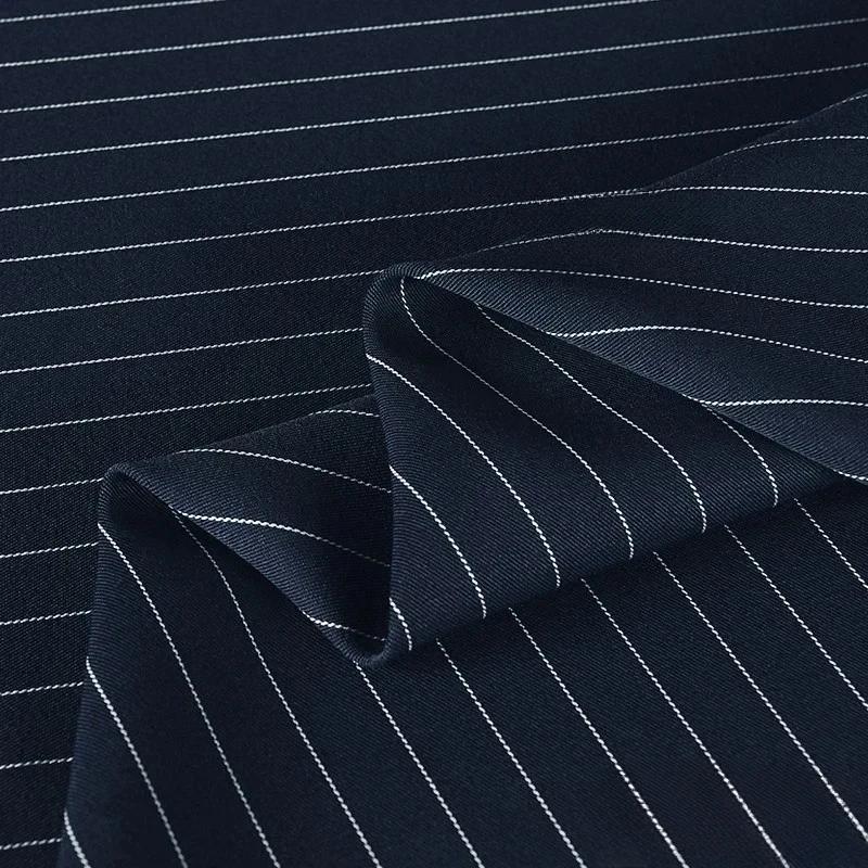 100x150cm Fine Stripe Fabric Spring Summer Fashion Skirts Suits Cloth Apparel Sewing Fabric Polyester Rayon Spandex Material