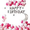 Birthday Balloon Decoration Scene Arrangement Supplies Premium Package Set Background Wall Pink Girl Dress
