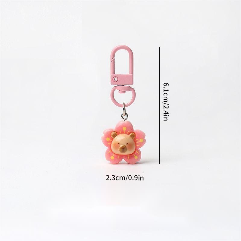 1-50pcs Kawaii Mini Capybara Keychains Cartoon Capybara Bright Bag Phone Keychains Cute Car Pendant Decoration Gift Keyring
