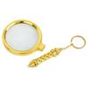 Gold Magnifying Glass Glass Lens Pocket Tool Retro Delicate Pattern Handle  Newspaper Reading