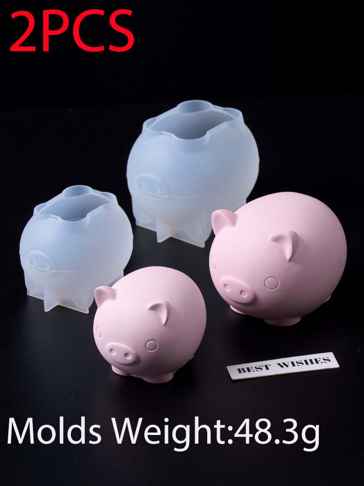 3D Cartoon Pig Silicone Candle Mold DIY Cute Animal Piggy Craft Gifts Making Soap Resin Plaster Casting Molds Home Deco Supplies