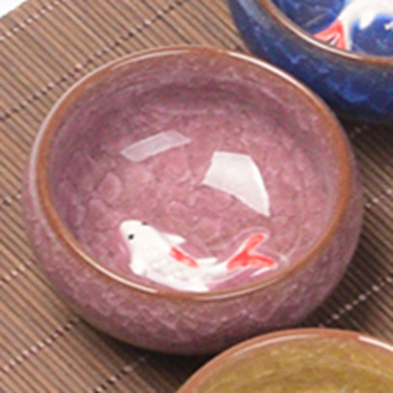 Cracked Ice Ceramic Zisha Tea Cup Set: Portable Gongfu Tea Tasting Set, Ideal for Weddings and Festivals.