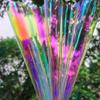 A4 Multicolor Iridescent Holographic Clear Transparent PVC Fabric Leatherette Laser Rainbow Film Vinyl Craft Bag Earring DIY Bow
