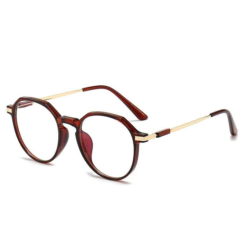 

Модные прозрачные однотонные очки для близорукости для женщин и мужчин, очки в круглой оправе с постепенным изменением -0.5