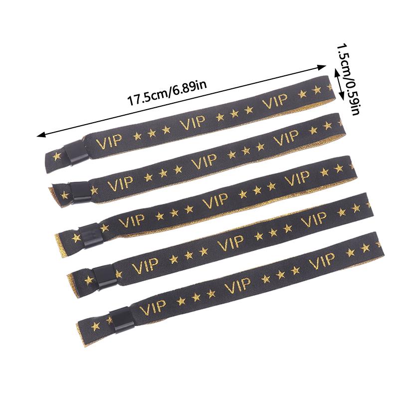 5Pcs Vip Cloth Event Wristband Vip Fabric Wristbands Solid Color Cloth Wristband Event Club Lightweight Concert Wrist Strap