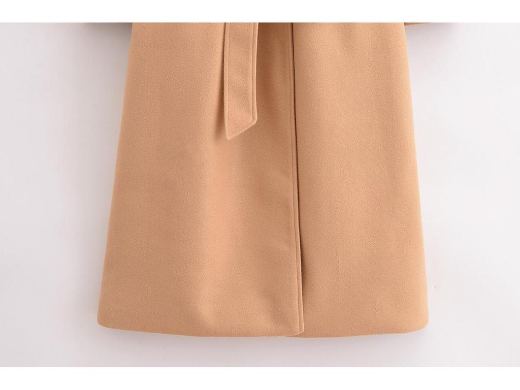 2024 Autumn Women's European & American Style Belted Long Coat