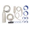Stainless Steel Dress Up Hose Cover Kit Universal Radiator Hose Sleeving Set Extreme Heat Resistant for Vehicle Blue