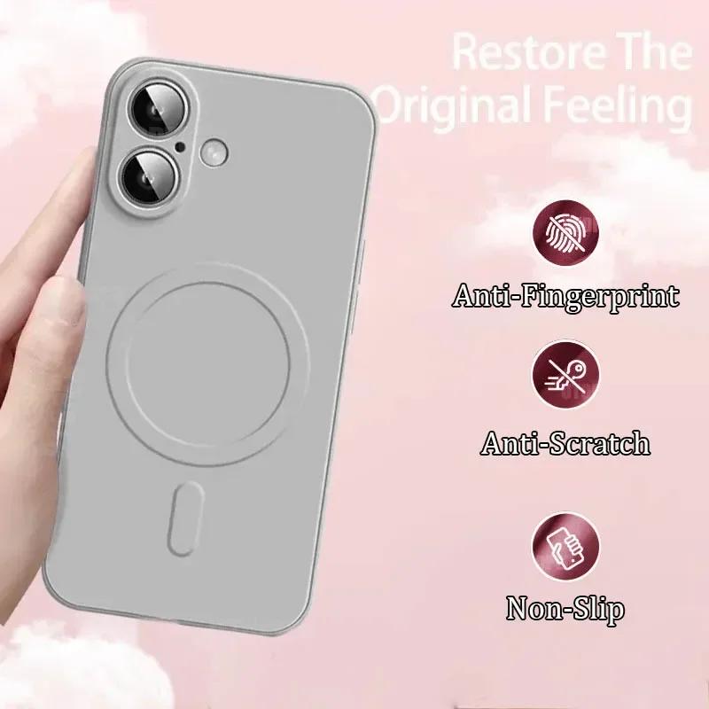 Luxury For Magsafe Liquid Silicone Phone Case For IPhone 17 Pro 16 15 14 13 12 11 Pro Max Plus Magnetic Wireless Charging Cover